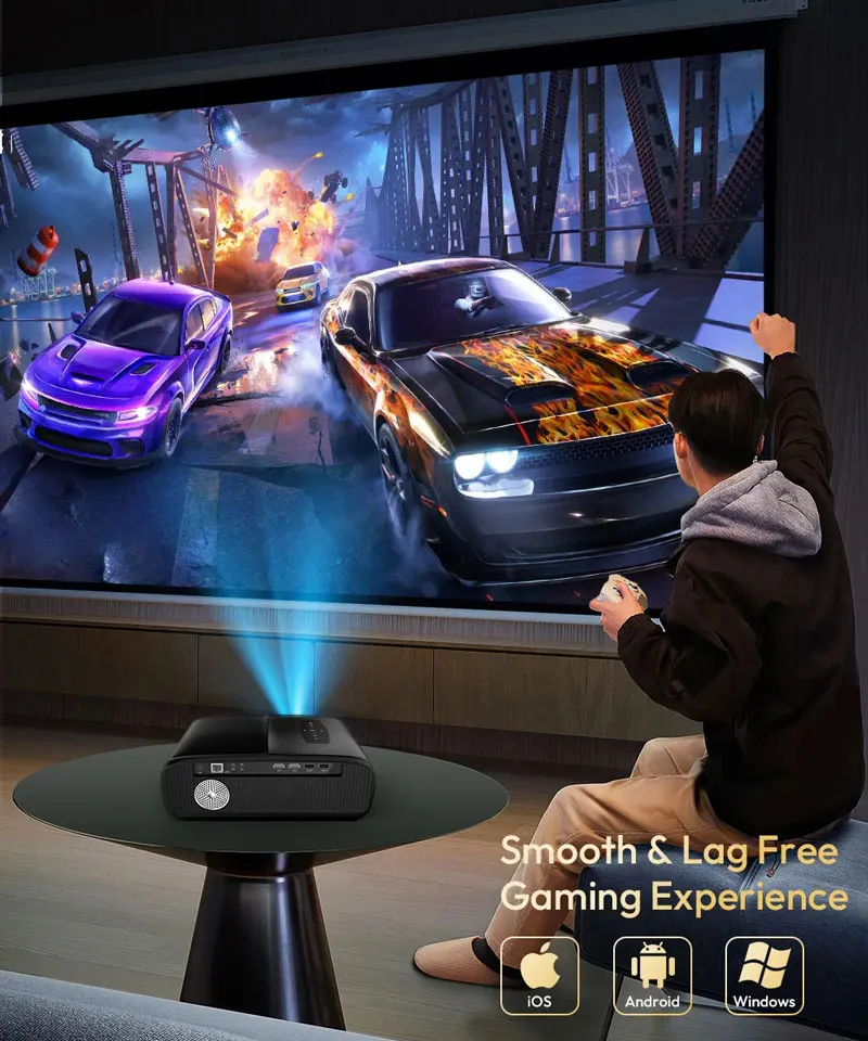 1080P 4K Home Theater Projector with Screen Smart Bluetooth Projectors Wifi Wireless Project Full Ultra Video Projection Device - Image 13