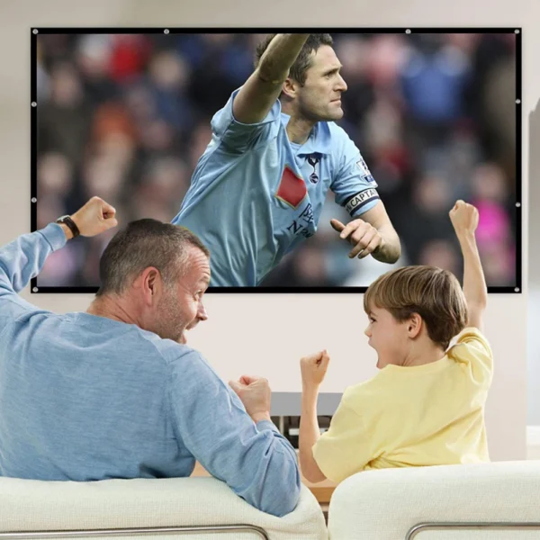 16:9 Portable Projector Screen Simple Projector Curtain 72/84/100/120/150 inch HD Display Screen Home Cinema Theater Movie Home - Image 3