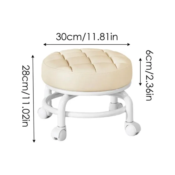 Pulley Low Stool Universal Wheel Small Stool Seat with Wheels children Multi-functional Shoe Changing Stool round Stool - Image 8