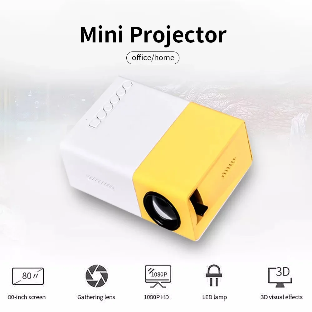 YG300 Mini Projector Portable Projector Wifi Smart 1280 720P Full HD Office Home Theater Video Mini Projector Mobile Projection - Image 5