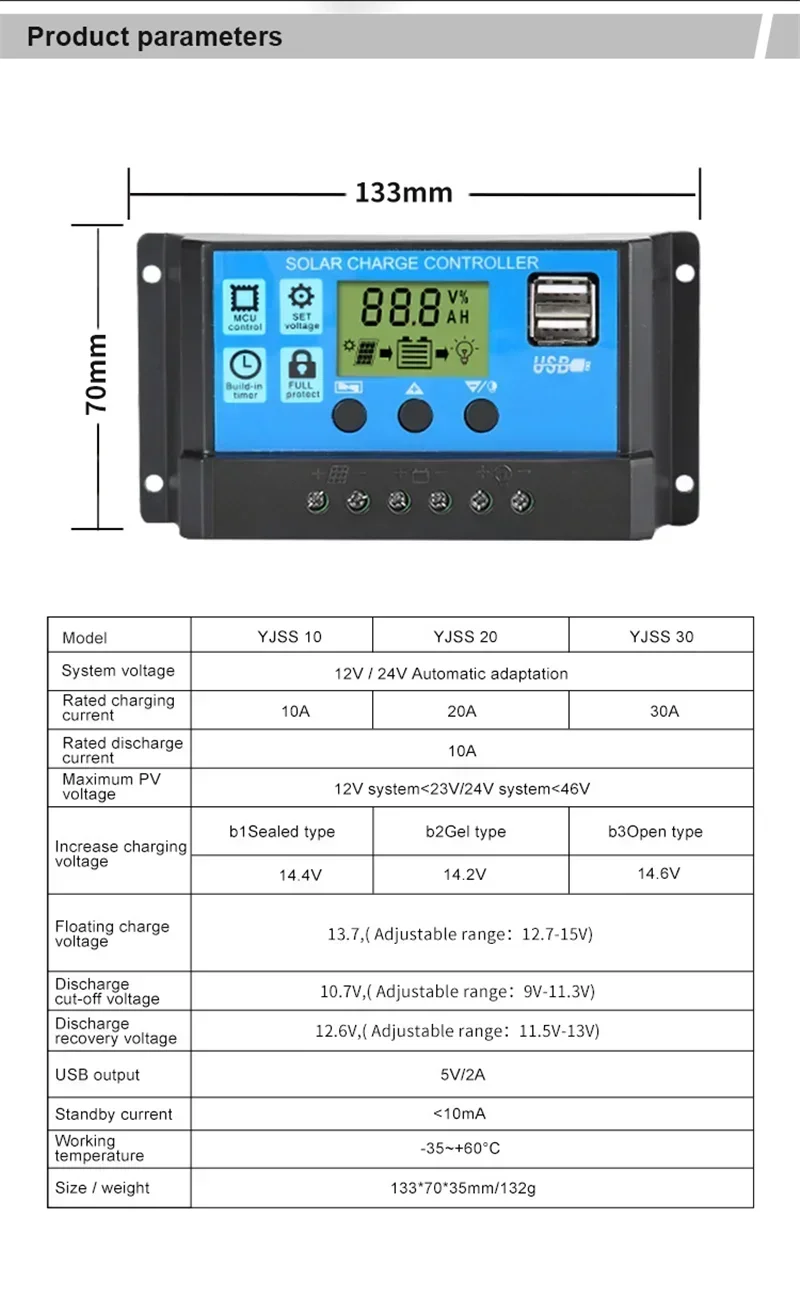 Outdoor Solar Panel 600W 12V Polycrystalline USB Power Portable Rechargeable Solar Cell Solar Generator for Home Lighting Camp - Image 32