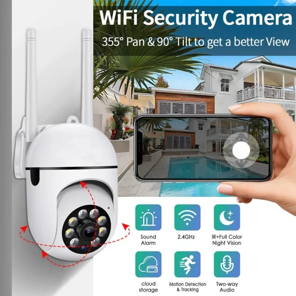 4K 8MP WiFi Wireless Monitor Camera Motion Detection Two-Way Audio Smart Home Security Protection 355°/90° Swivelling IP Camera - Image 4