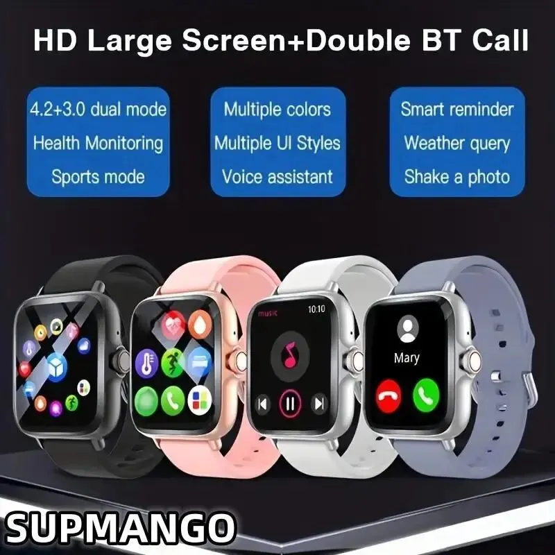 T166X Smart Watch Men and Women Fitness Sports Watch Real Pedometer Full Touch Screen Bluetooth Call Digital Smart Watch - Image 3