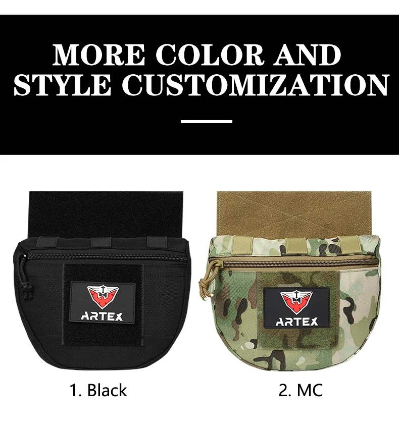 Tactical Molle Chest Rig Drop Dump Pouch Bag For CRM CRX Vest Armor Carrier Storage Hunting Accessories Chest Pouch Lower Belly - Image 13