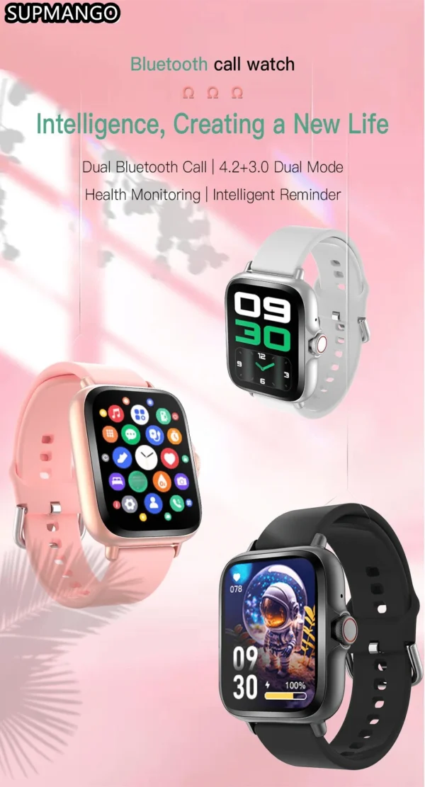 T166X Smart Watch Men and Women Fitness Sports Watch Real Pedometer Full Touch Screen Bluetooth Call Digital Smart Watch - Image 11
