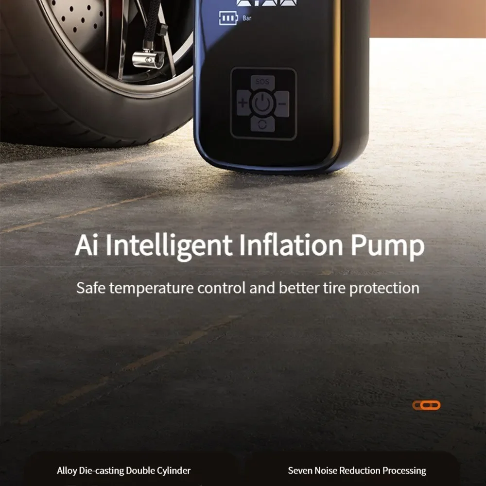 Wireless And Wired Car Air Compressor Electric Tire Inflator Pump for Motorcycle Bicycle Boat AUTO Tyre Balls - Image 9