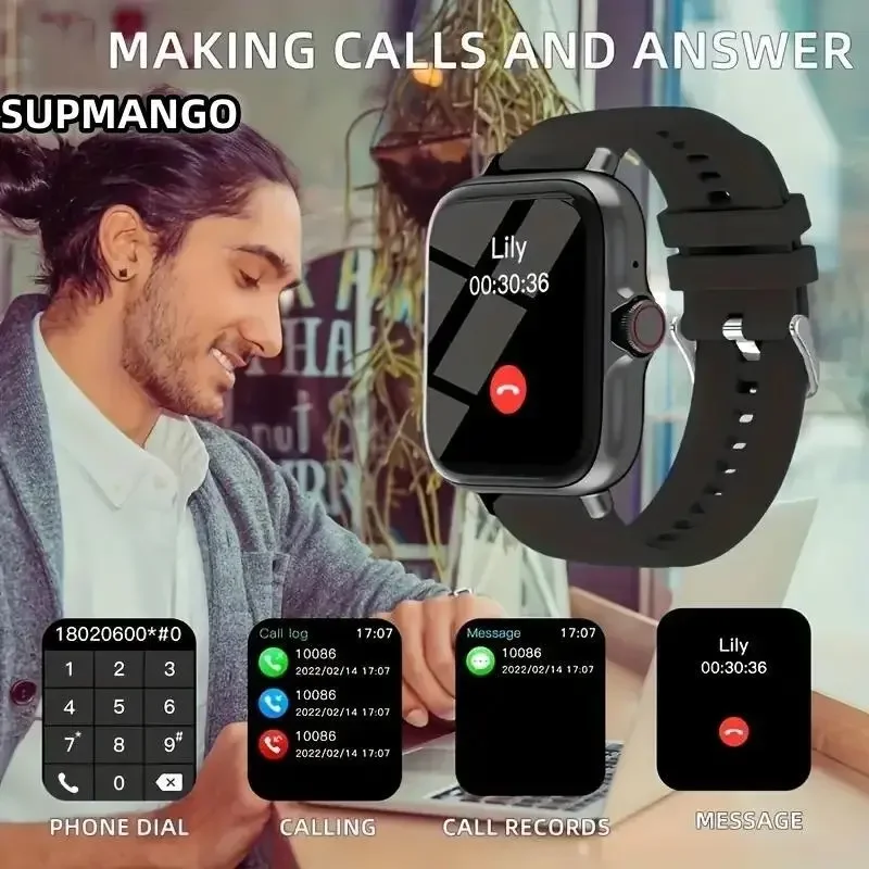 T166X Smart Watch Men and Women Fitness Sports Watch Real Pedometer Full Touch Screen Bluetooth Call Digital Smart Watch - Image 2