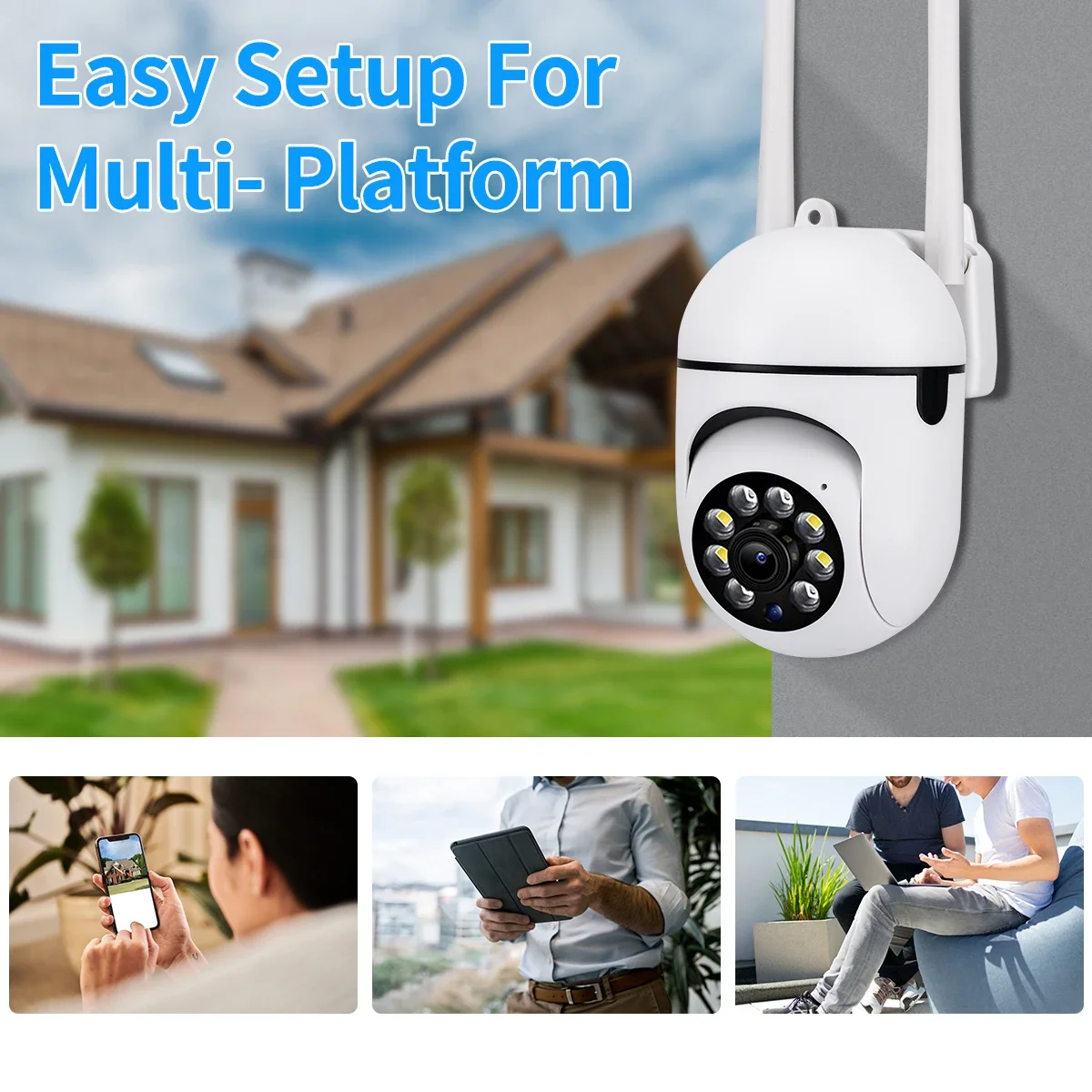 4K 8MP WiFi Wireless Monitor Camera Motion Detection Two-Way Audio Smart Home Security Protection 355°/90° Swivelling IP Camera - Image 16