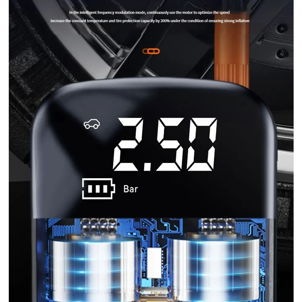 Wireless And Wired Car Air Compressor Electric Tire Inflator Pump for Motorcycle Bicycle Boat AUTO Tyre Balls - Image 14