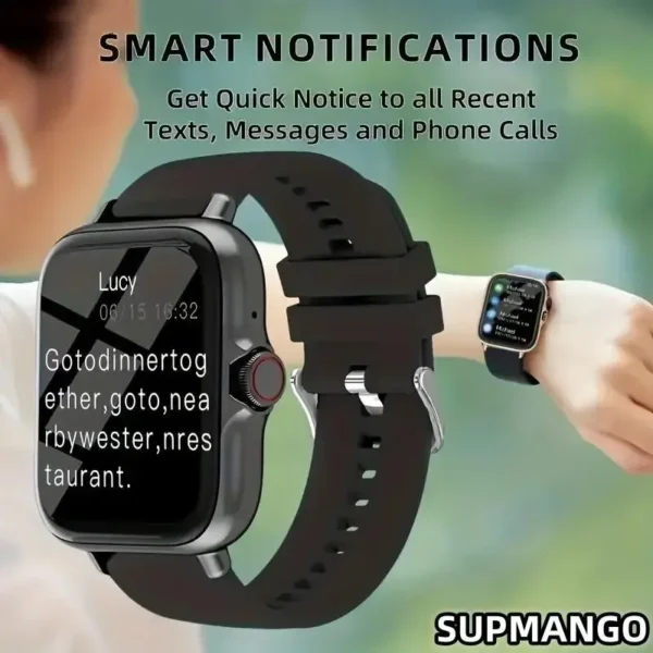 T166X Smart Watch Men and Women Fitness Sports Watch Real Pedometer Full Touch Screen Bluetooth Call Digital Smart Watch - Image 4