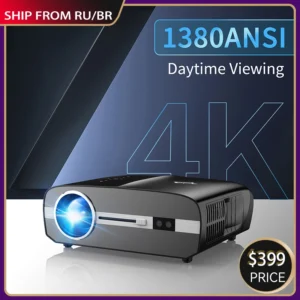 1080P 4K Home Theater Projector with Screen Smart Bluetooth Projectors Wifi Wireless Project Full Ultra Video Projection Device