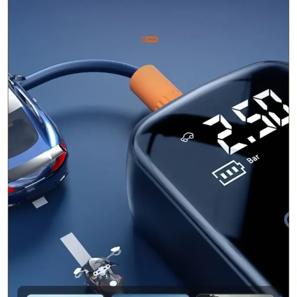 Wireless And Wired Car Air Compressor Electric Tire Inflator Pump for Motorcycle Bicycle Boat AUTO Tyre Balls - Image 15