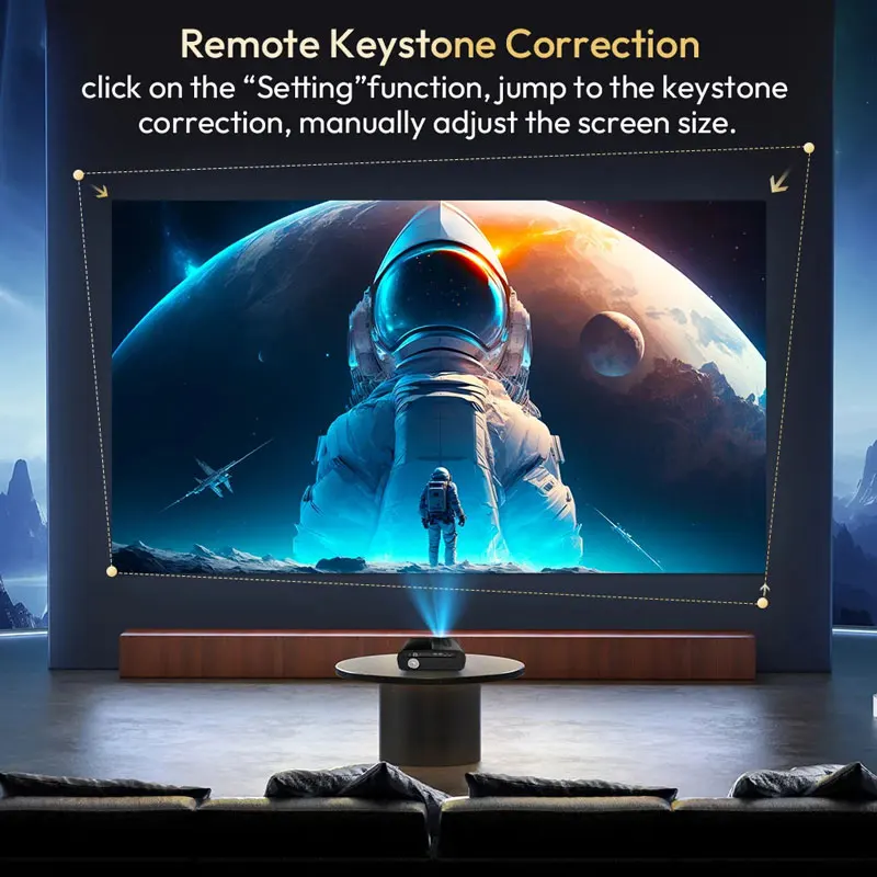 1080P 4K Home Theater Projector with Screen Smart Bluetooth Projectors Wifi Wireless Project Full Ultra Video Projection Device - Image 15