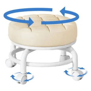 Pulley Low Stool Universal Wheel Small Stool Seat with Wheels children Multi-functional Shoe Changing Stool round Stool