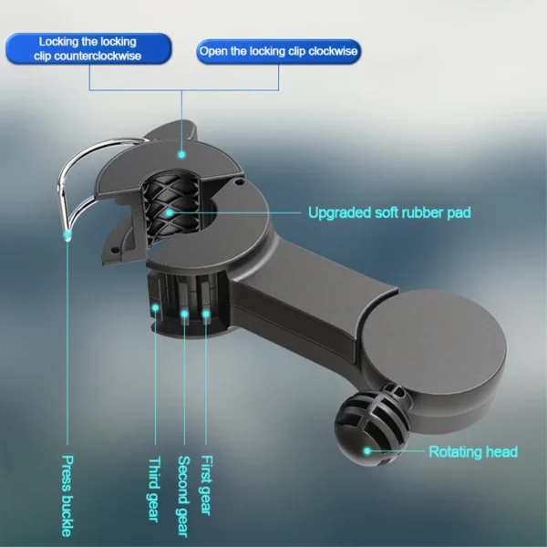 SEAMETAL 3-speed Car Seat Back Cooling Fan USB Charge Dual Head Fan 360 Degree Rotation Neck Cooler for Summer Car Accessories - Image 3