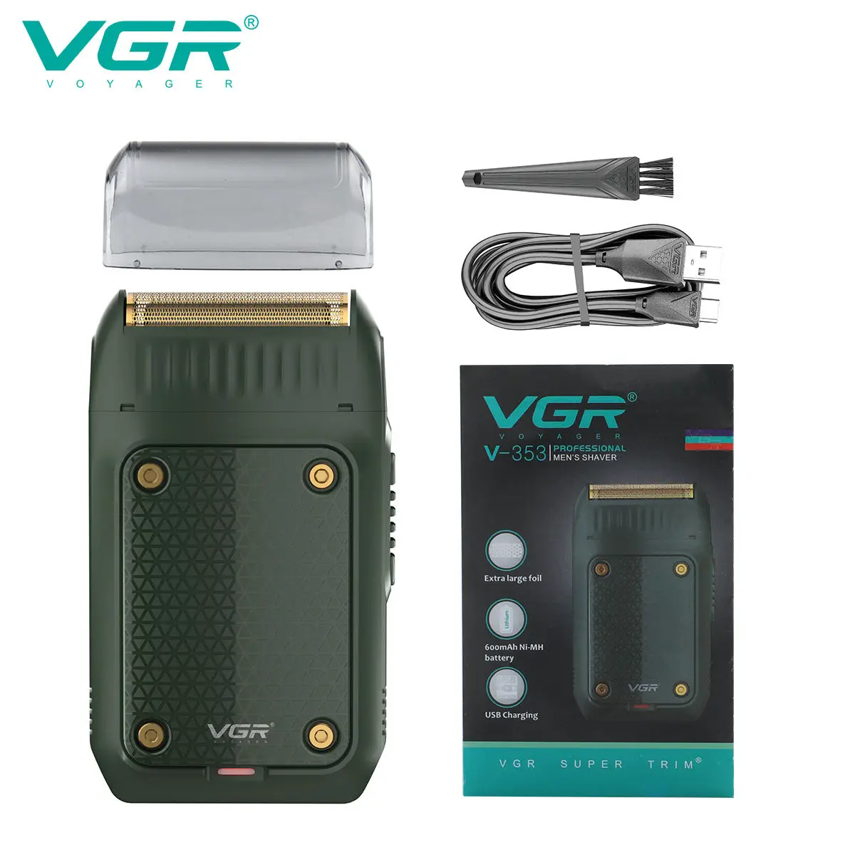 VGR 353 Razor Electric Shaver Professional Hair Trimmer Rechargeable Razors Portable Beard Trimmer Mini Hair Shaver for Men - Image 7