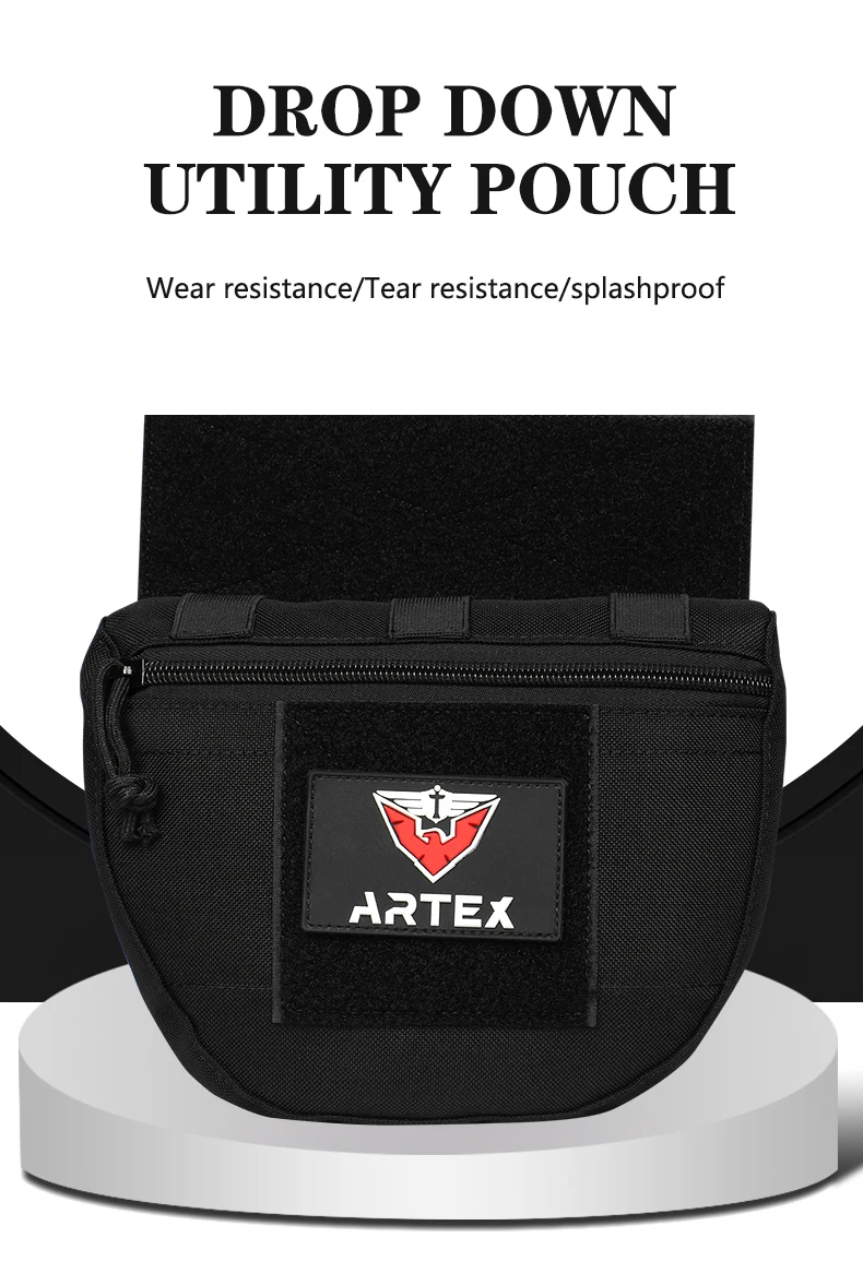 Tactical Molle Chest Rig Drop Dump Pouch Bag For CRM CRX Vest Armor Carrier Storage Hunting Accessories Chest Pouch Lower Belly - Image 12