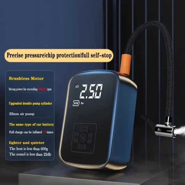 Wireless And Wired Car Air Compressor Electric Tire Inflator Pump for Motorcycle Bicycle Boat AUTO Tyre Balls - Image 2
