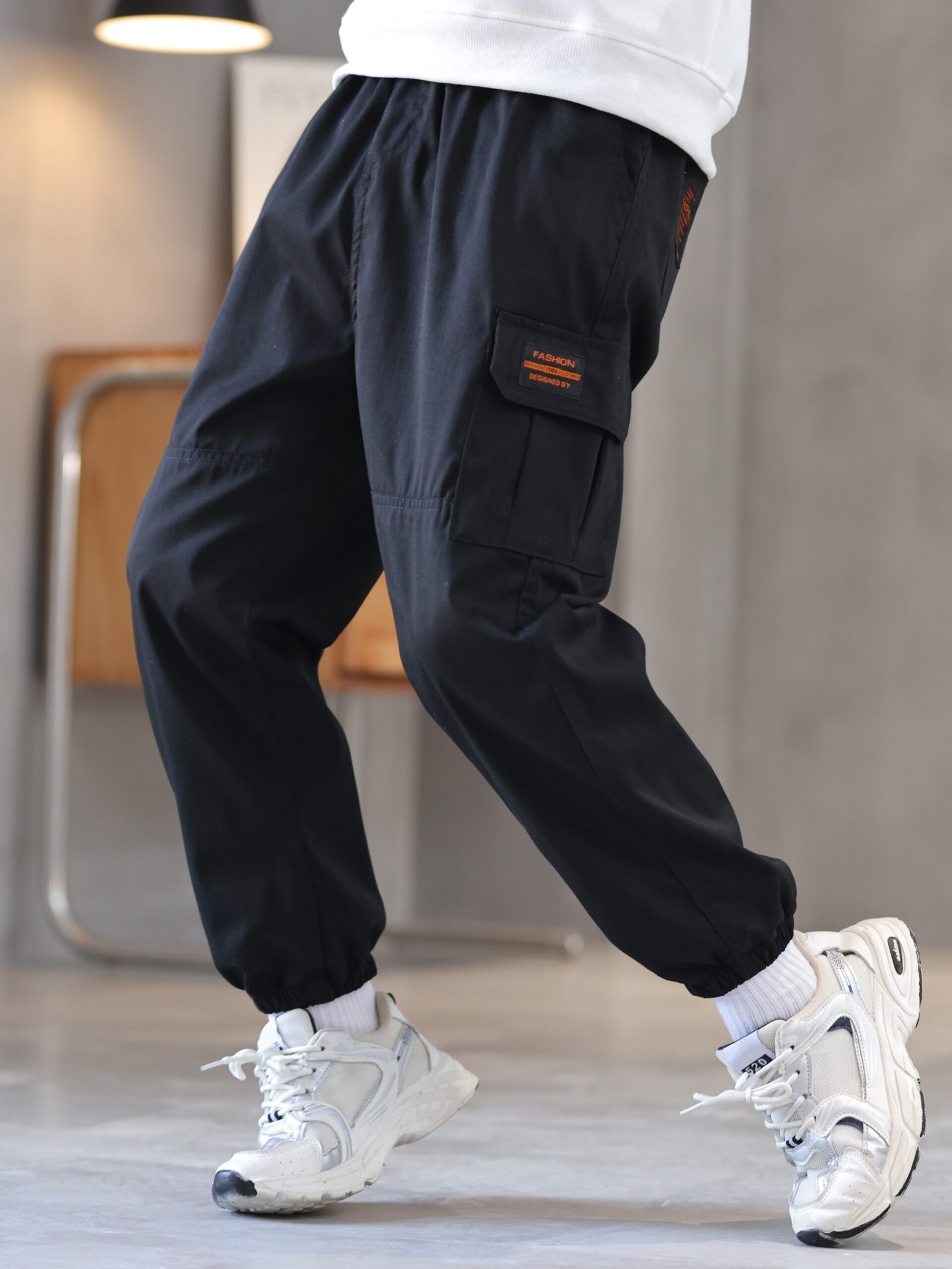 Boys Cargo Trouser Joggers, Kids Autumn & Spring Clothes - Image 2