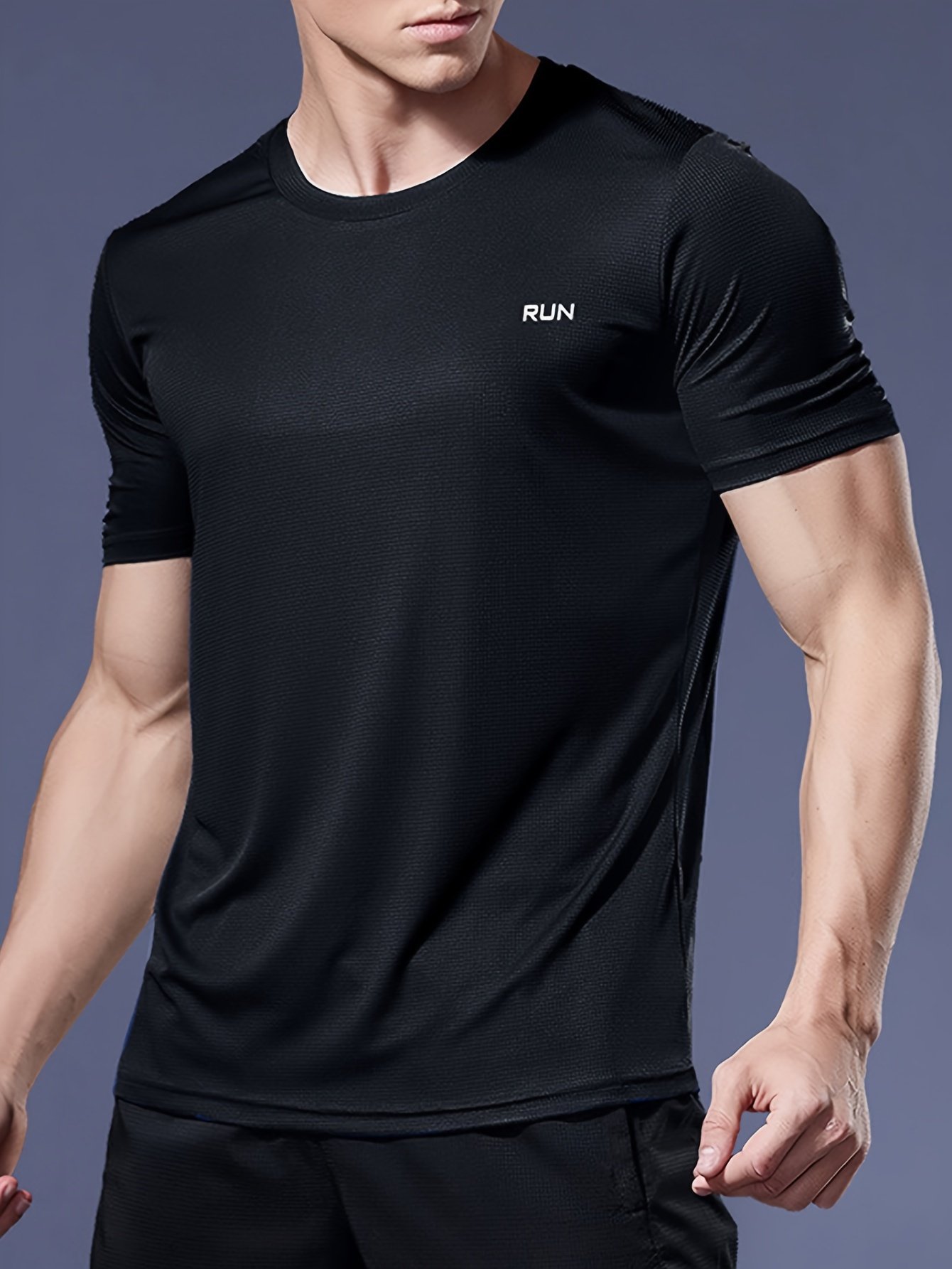 Quick-Drying Men's Fitness T-Shirt - Breathable & Cool Summer Sports Top (Large) - Image 2