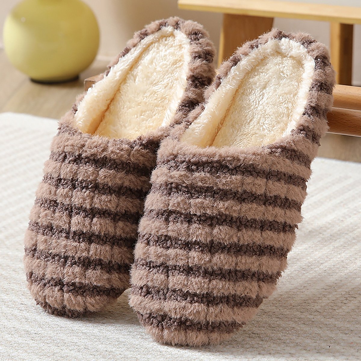 Womens Plush Fluffy Home Slippers - Ultra-Soft, Comfortable, and Warm Indoor Slippers for Lounging Around the House - Perfect for Cold Winter Days - Image 23