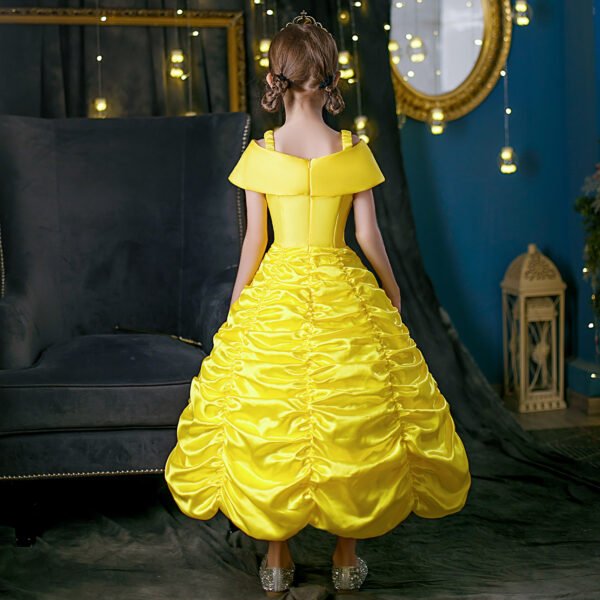 Princess Dress Costume Set for Girls with Crown, Necklace, Ring Jewelry Accessories - Image 26