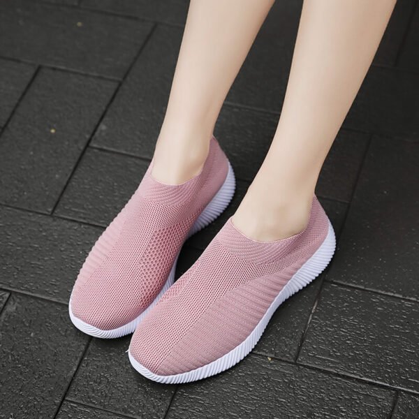Women's Casual Sneakers, Lightweight Soft Bottom Running Shoes, Breathable Slip-on Walking Shoes plus size - Image 4