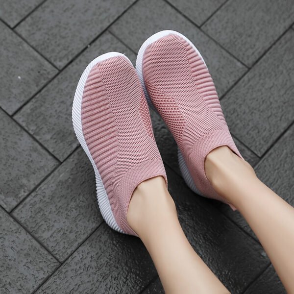 Women's Casual Sneakers, Lightweight Soft Bottom Running Shoes, Breathable Slip-on Walking Shoes plus size - Image 5