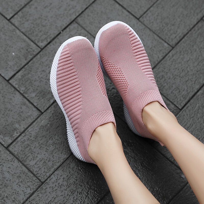 Women's Casual Sneakers, Lightweight Soft Bottom Running Shoes, Breathable Slip-on Walking Shoes plus size - Image 5
