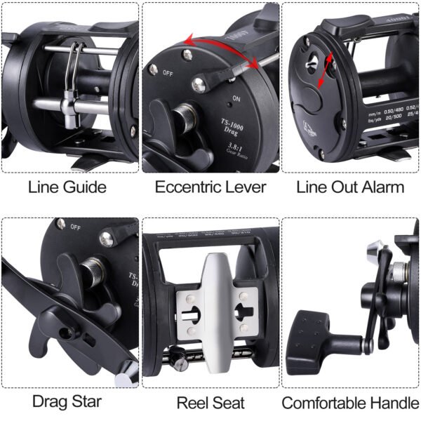 Sougayilang Saltwater & Freshwater Spinning Fishing Reel - Durable Boating Gear for Anglers - Perfect for Catching Big Fish with Smooth Drag System and Corrosion-Resistant Construction - Image 10