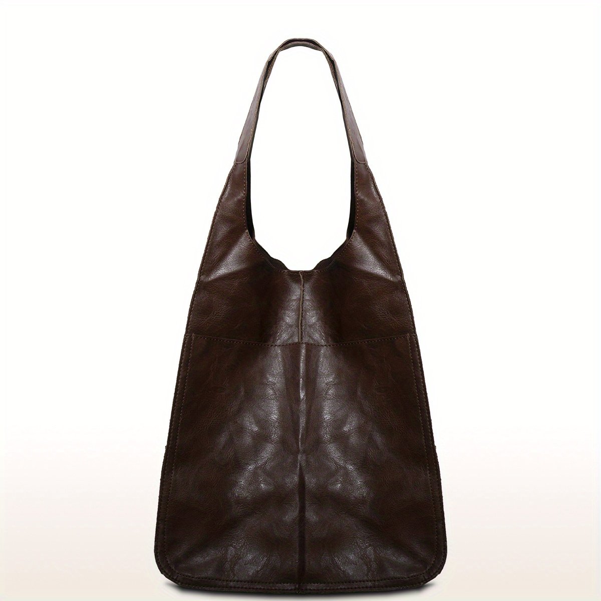 Rretro Big Tote Bag, Solid Color Large-capacity Zipper Shoulder Tote Bags, Multifunction Handbags - Image 10