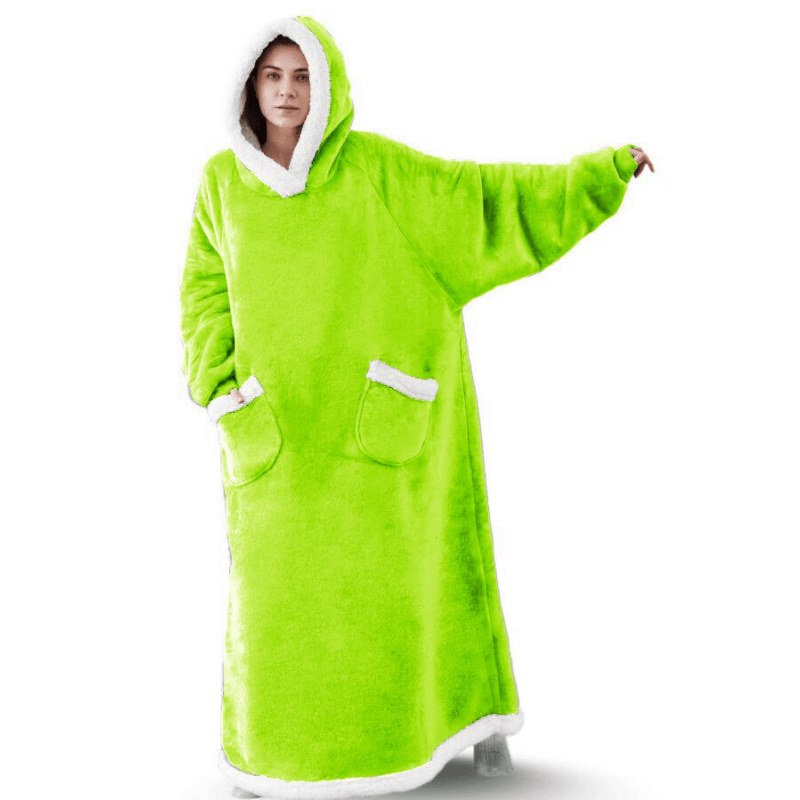 1pc Cozy Flannel Hoodie Blanket with Sleeves - Soft, Warm, and Fleece-Lined for Ultimate Comfort - Perfect for Winter, TV Nights, and Outdoor Activities - Image 20