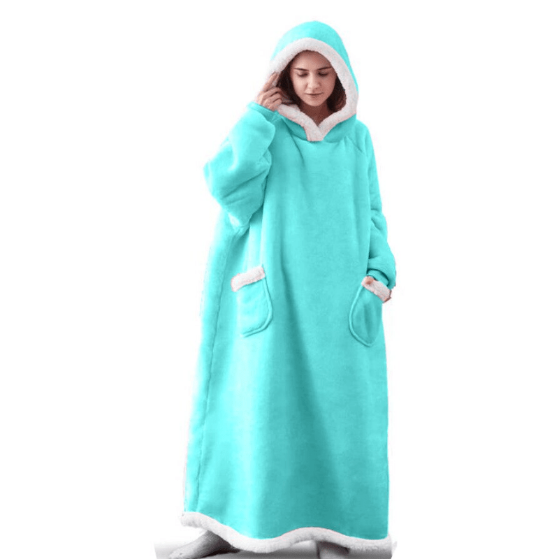 1pc Cozy Flannel Hoodie Blanket with Sleeves - Soft, Warm, and Fleece-Lined for Ultimate Comfort - Perfect for Winter, TV Nights, and Outdoor Activities - Image 22