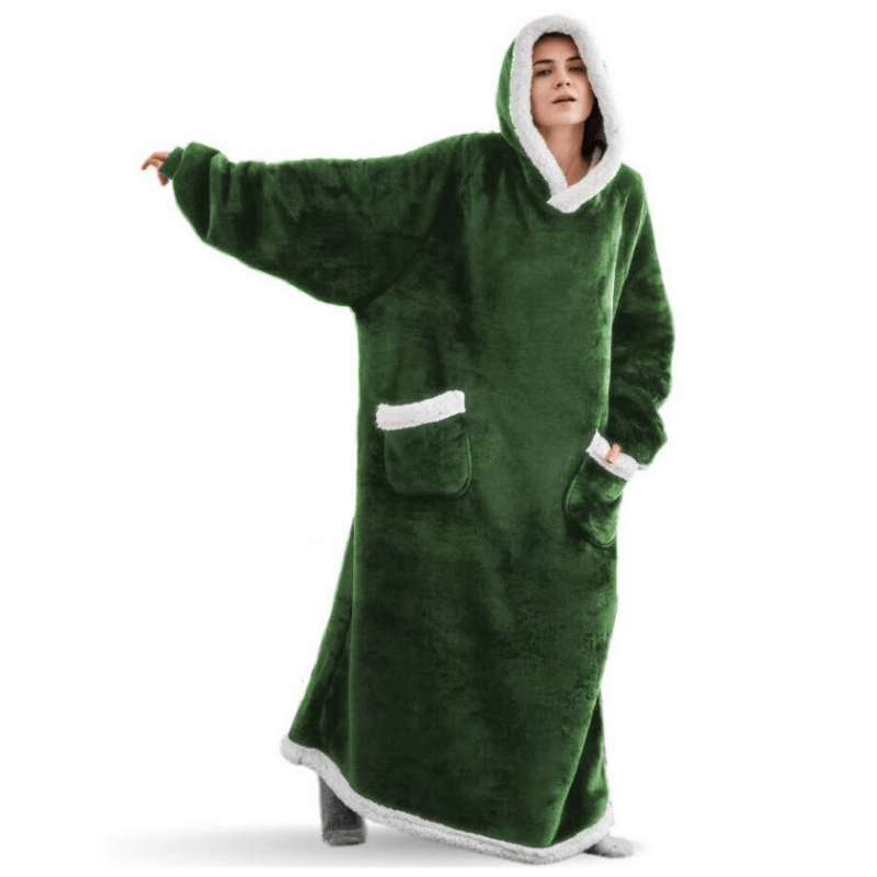 1pc Cozy Flannel Hoodie Blanket with Sleeves - Soft, Warm, and Fleece-Lined for Ultimate Comfort - Perfect for Winter, TV Nights, and Outdoor Activities - Image 21