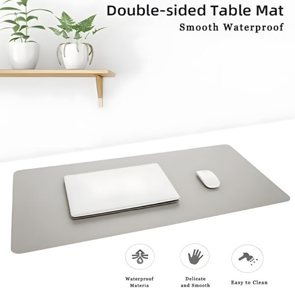 1pc Executive Desk Mat - Waterproof PU Leather, Large Mouse Pad with Keyboard Protection - Durable PC Gaming Mousepad, Home Office Accessories - Image 5