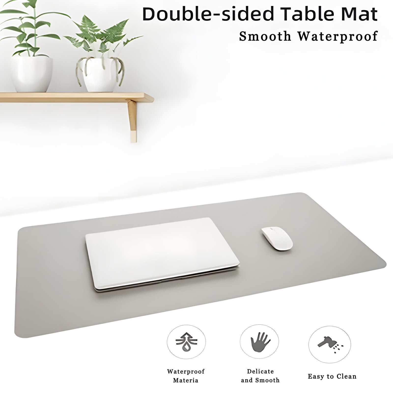 1pc Executive Desk Mat - Waterproof PU Leather, Large Mouse Pad with Keyboard Protection - Durable PC Gaming Mousepad, Home Office Accessories - Image 5