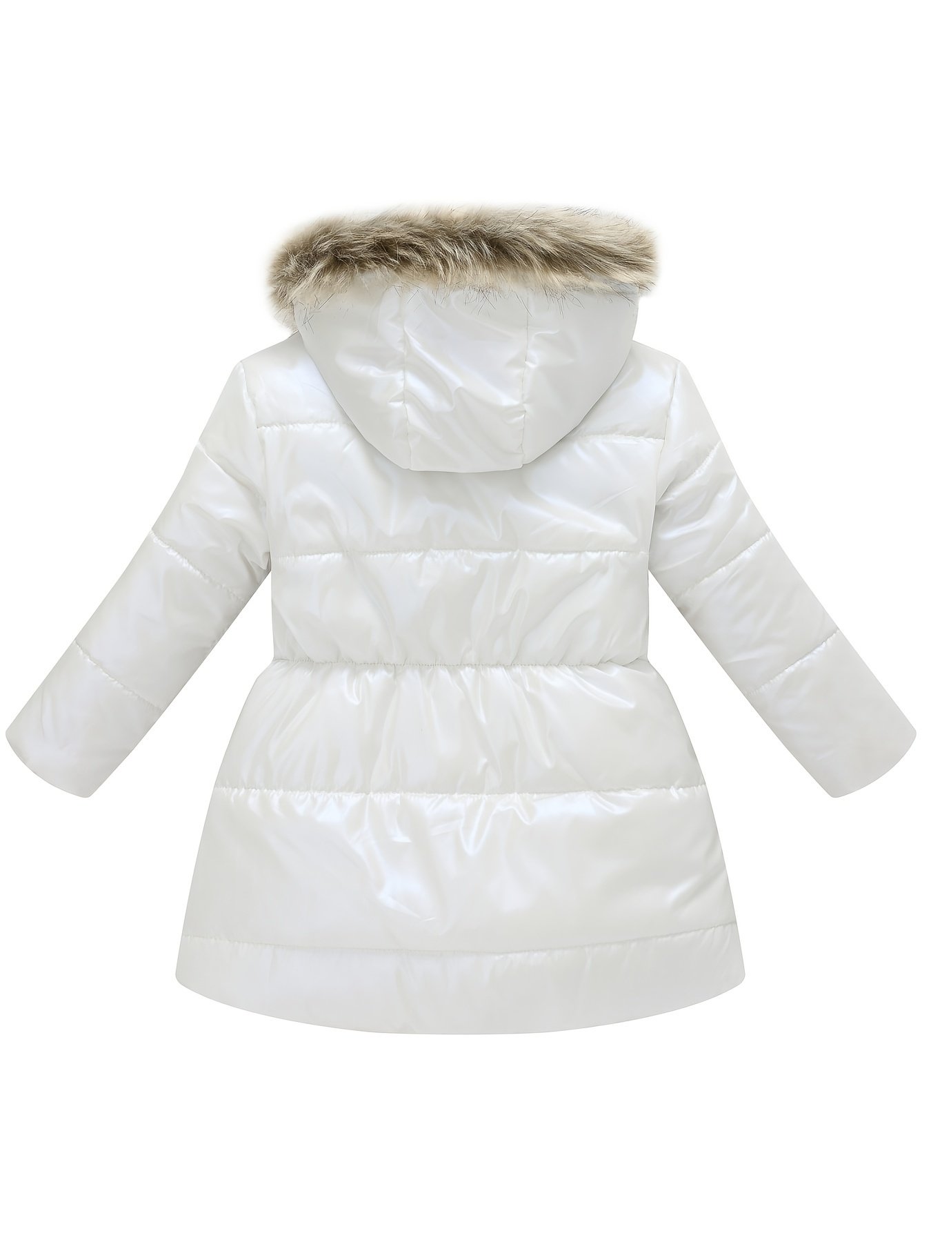 Thickened Down Alternative Girls Dressy Cute Hooded Jacket, Padded Thermal Outwear For Winter - Image 9