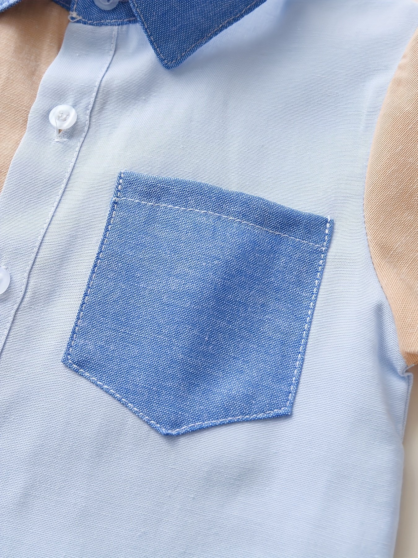 Stylish Boys' Color Block Long Sleeve Button Down Shirt - Casual Lapel Design, Breathable Fabric, Relaxed Fit, Perfect for School, Party, or Everyday Wear - Image 19