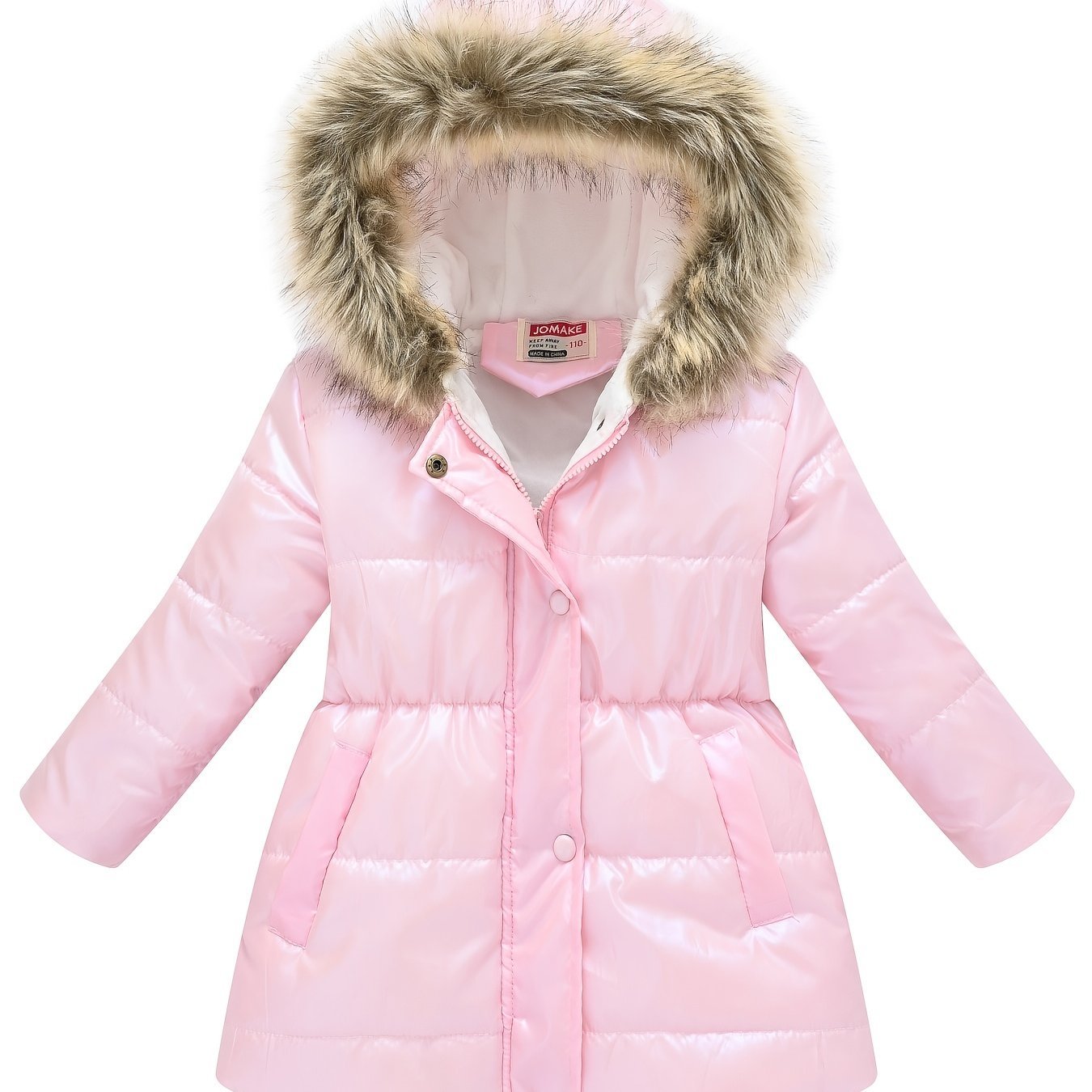 Thickened Down Alternative Girls Dressy Cute Hooded Jacket, Padded Thermal Outwear For Winter - Image 12