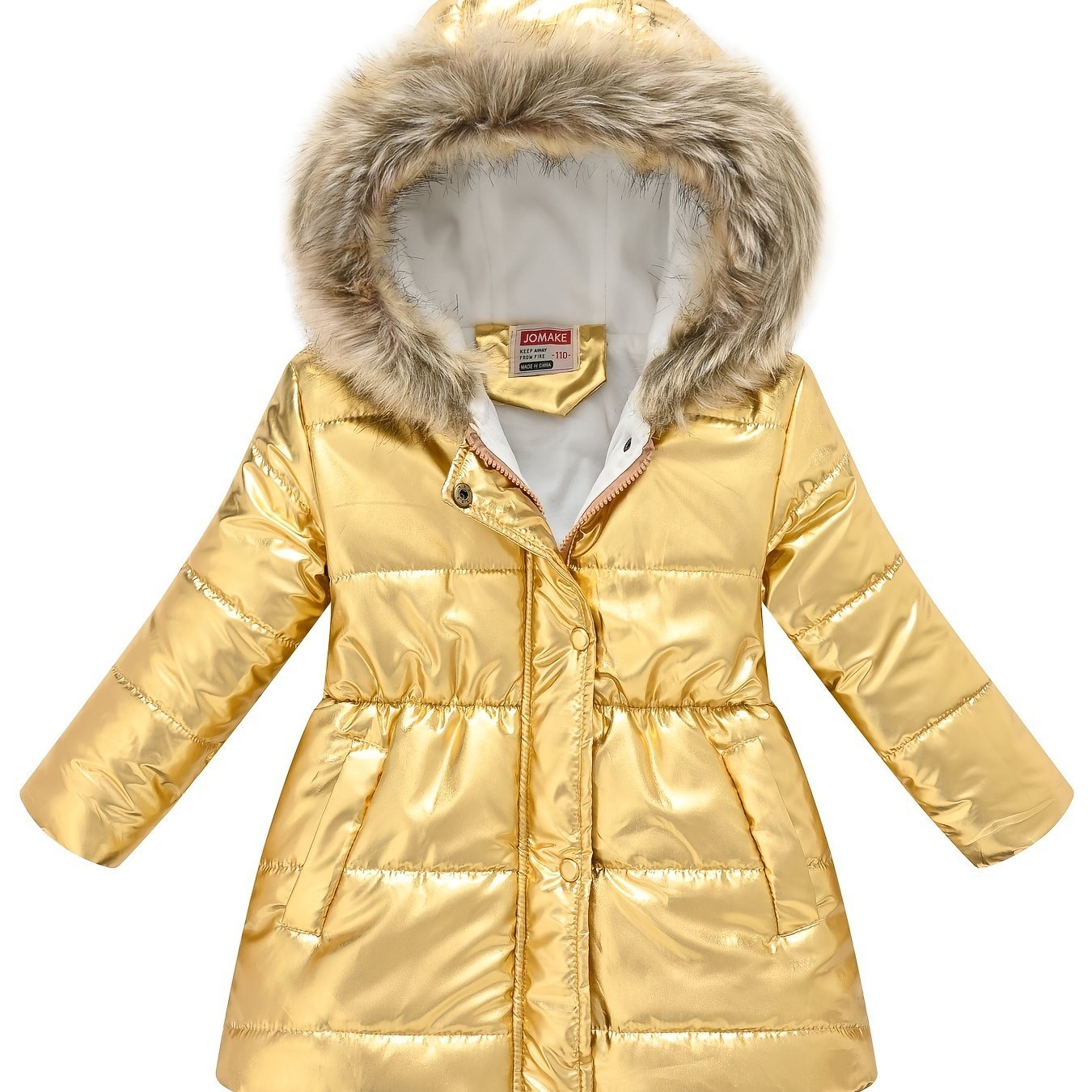 Thickened Down Alternative Girls Dressy Cute Hooded Jacket, Padded Thermal Outwear For Winter - Image 14