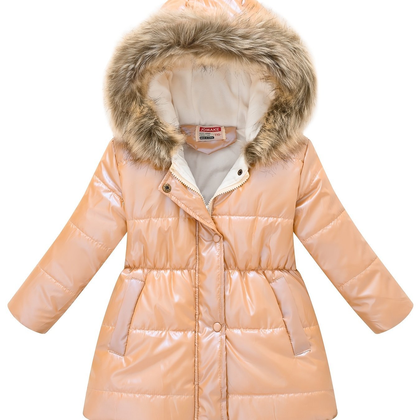 Thickened Down Alternative Girls Dressy Cute Hooded Jacket, Padded Thermal Outwear For Winter - Image 18