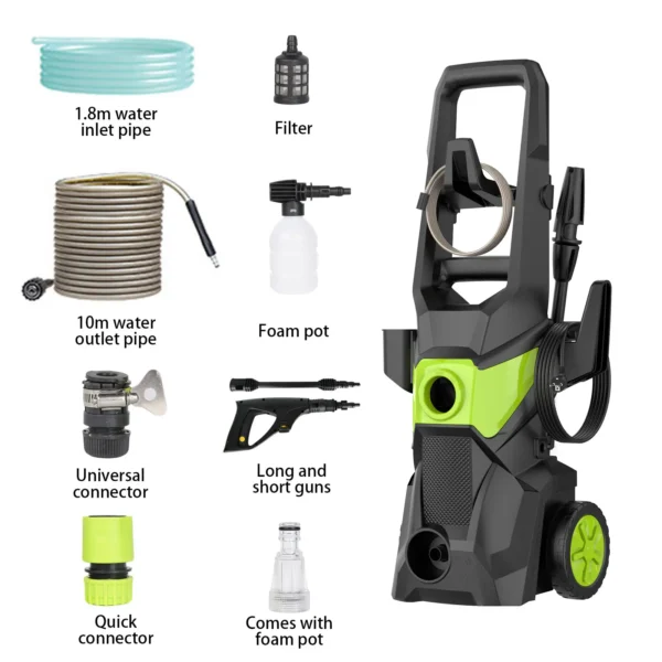 1500W 135Bar Home High Pressure Cleaner Washers Car Washers Garden Washing Cleaning Tools For Water Gun Garden Watering Gun - Image 10