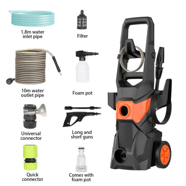 1500W 135Bar Home High Pressure Cleaner Washers Car Washers Garden Washing Cleaning Tools For Water Gun Garden Watering Gun - Image 9