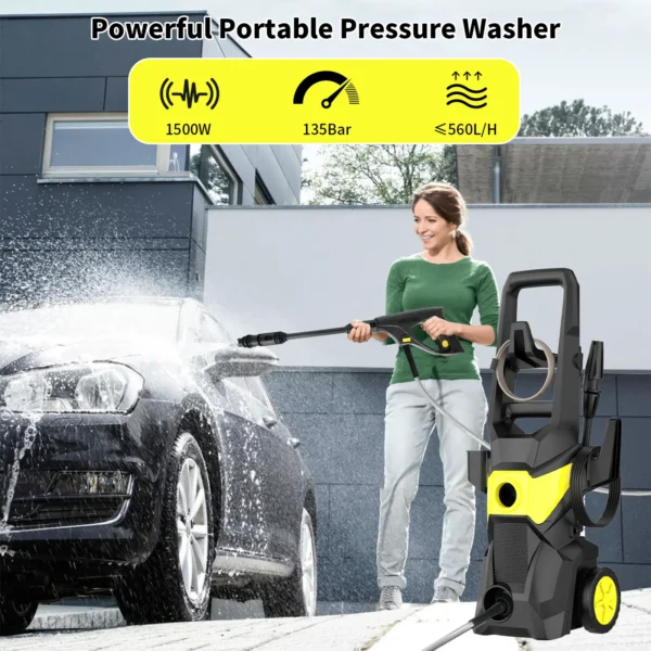 1500W 135Bar Home High Pressure Cleaner Washers Car Washers Garden Washing Cleaning Tools For Water Gun Garden Watering Gun - Image 4
