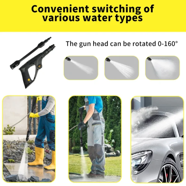 1500W 135Bar Home High Pressure Cleaner Washers Car Washers Garden Washing Cleaning Tools For Water Gun Garden Watering Gun - Image 3