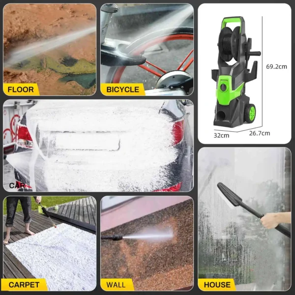 150Bar 1500W High Pressure Cleaner Washers Car Washers Household Garden Washing Cleaning Tools For Water Gun Garden Watering Gun - Image 6