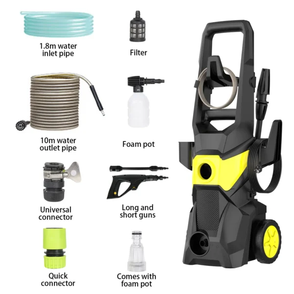 1500W 135Bar Home High Pressure Cleaner Washers Car Washers Garden Washing Cleaning Tools For Water Gun Garden Watering Gun - Image 8