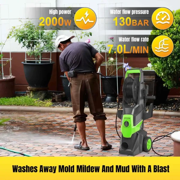 150Bar 1500W High Pressure Cleaner Washers Car Washers Household Garden Washing Cleaning Tools For Water Gun Garden Watering Gun - Image 2