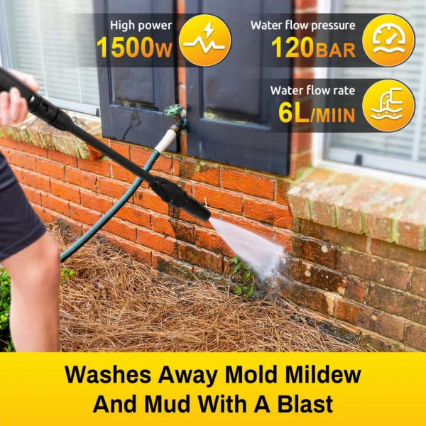 1500W High Pressure Cleaner Washers Car Washers Garden Washing Cleaning ToolsWater Gun Garden Watering Gun - Image 2
