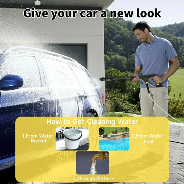 1500W 135Bar Home High Pressure Cleaner Washers Car Washers Garden Washing Cleaning Tools For Water Gun Garden Watering Gun - Image 12